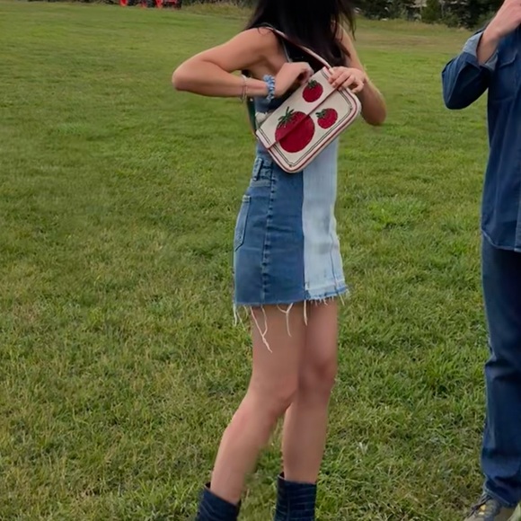 Zara Patchwork Denim Mini Dress - Picture 4 of 4